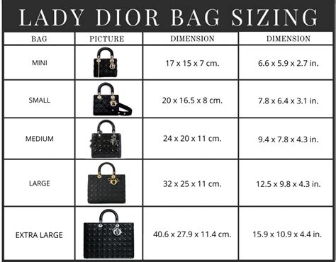 mini lady dior measurements cm|lady dior small size.